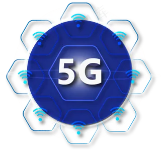 蓝色科技5GWiFi,免抠元素