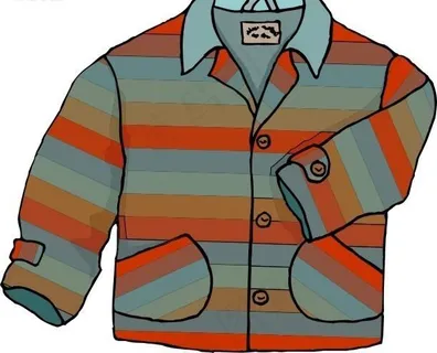 红灰色调条纹图案外衣设计