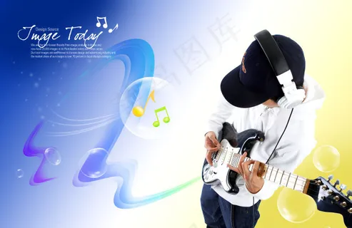 天籁之音音乐吉他dm宣传单