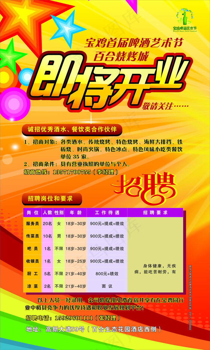 招聘展架cdr矢量模版下载
