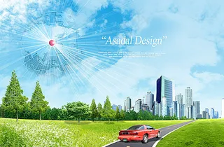 城市建设展板背景