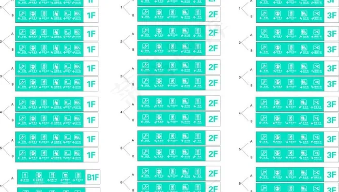 商场楼层灯箱指示牌图片cdr矢量模版下载