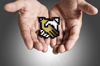 手握手显示像素图标符号