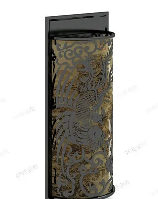 3D吉凤壁灯模型