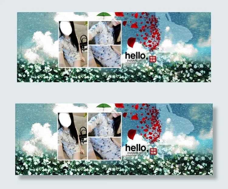 淘宝女装全屏促销活动素材海报模板下...psd模版下载