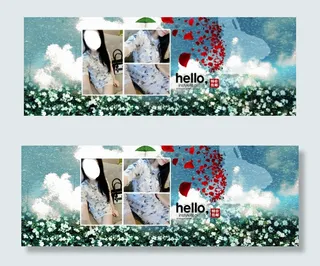 淘宝女装全屏促销活动素材海报模板下...