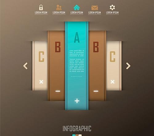 彩色折纸图案图形矢量五