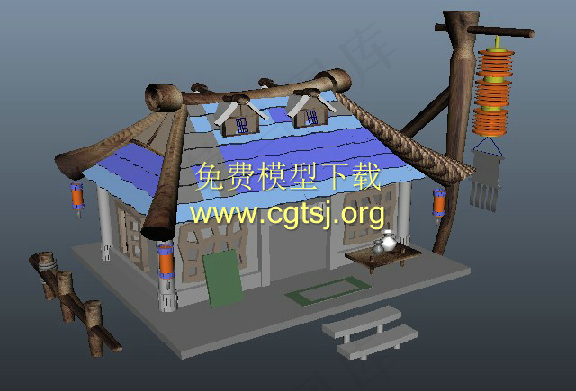 房屋建筑3D游戏模型