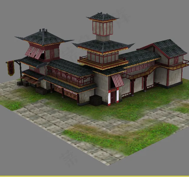 古代庭院场景