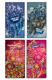 抽象欧式花纹背景矢量素材