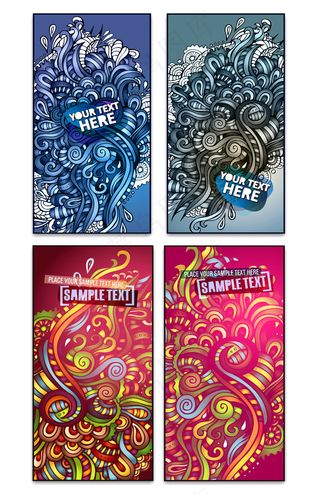 抽象欧式花纹背景矢量素材