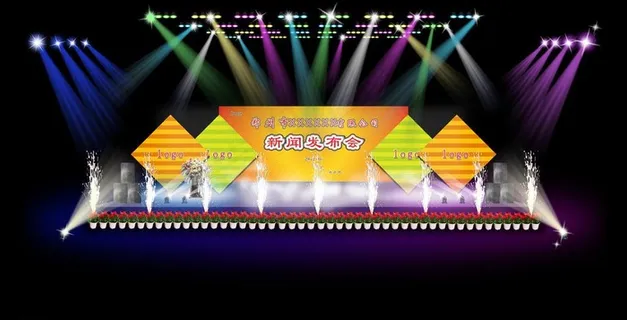 舞台灯光效果图图片
