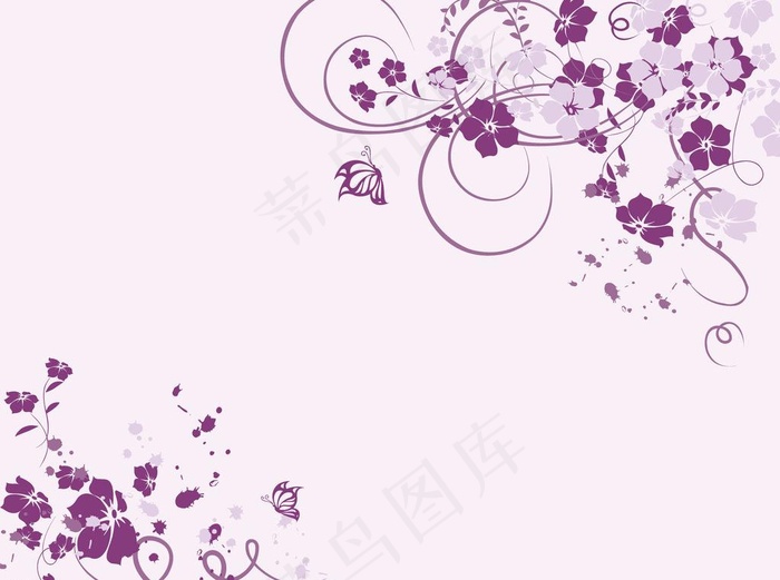 时尚花纹花边背景图片ai矢量模版下载