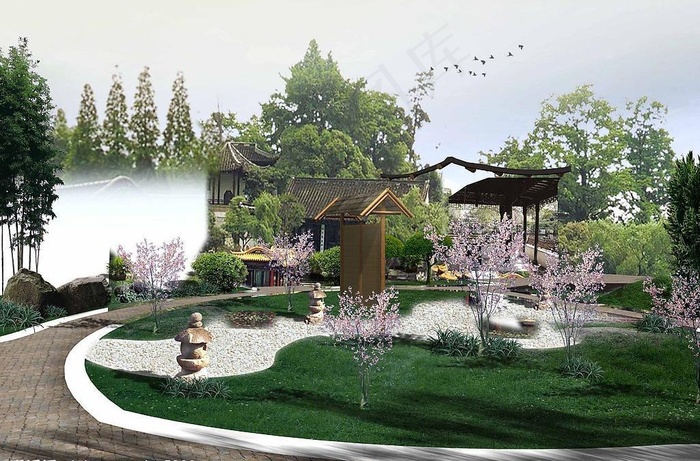 生态公园效果图图片