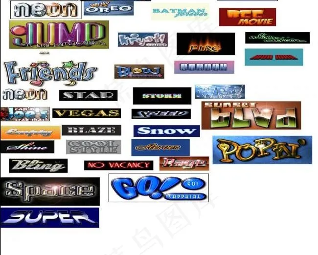 36款特效字体动作图片