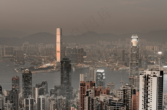 鸟瞰城市风景