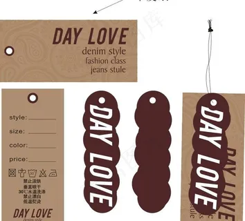 牛仔服装吊牌设计图图片