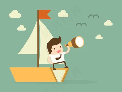 卡通商业精英矢量图片