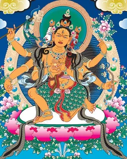 唐卡叶衣母佛像 唐卡叶衣母佛像