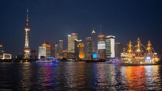 北京故宫上海东方明珠实拍延时素材