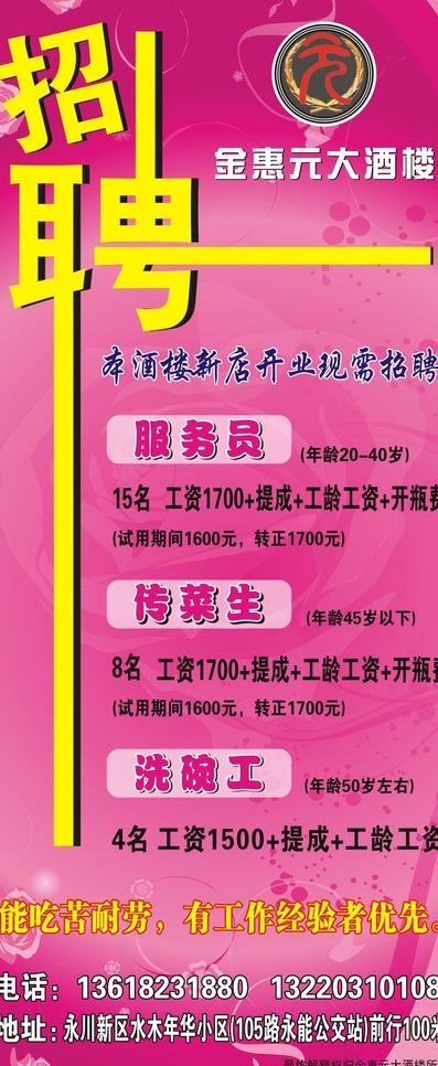 招聘展架图片cdr矢量模版下载