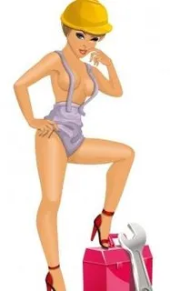 性感的美女工02矢量