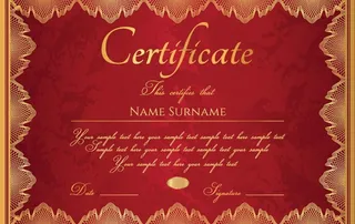 欧式花纹边框 证书图片