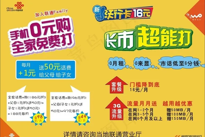 联通图片cdr矢量模版下载