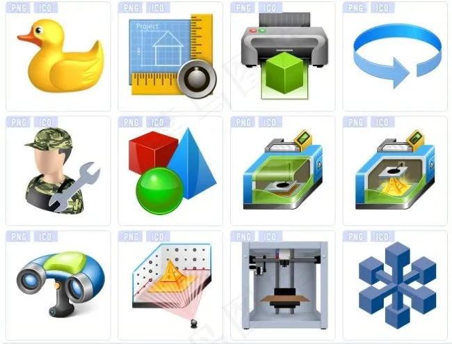 3D科技立体图标下载