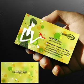 美容美发名片模板下载