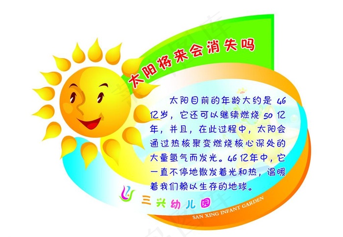 幼儿园科技知识图片psd模版下载