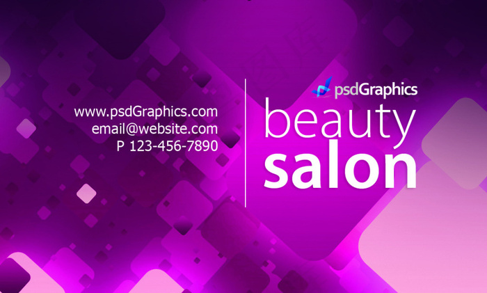 美容美发名片模板
