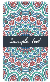 蓝色复古花纹卡片矢量设计