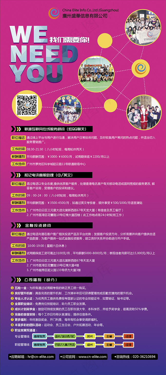 招聘展架 海报ai矢量模版下载