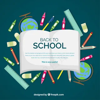 带着一本开放的书回到学校的背景