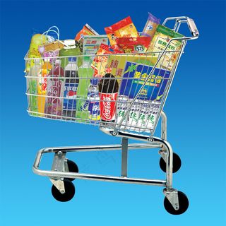 商场超市购物车PSD分层素材