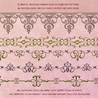 铸铁立体纹饰PNG素材