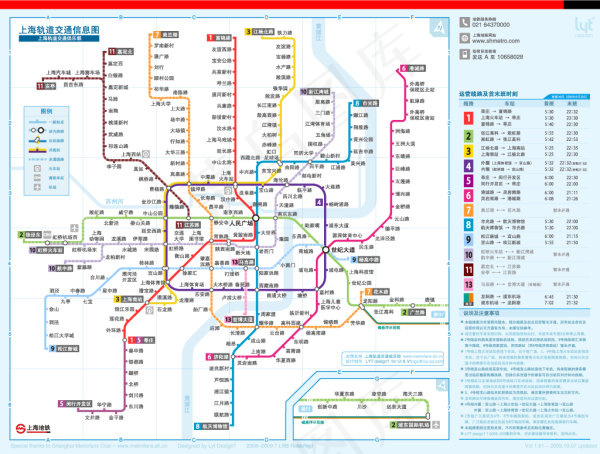 上海地铁运营线路地图矢量图