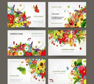 个性图案商务卡片矢量