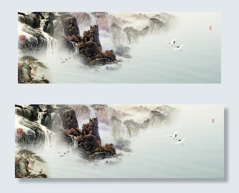 国画山水图片(6922X2840(DPI:72))psd模版下载