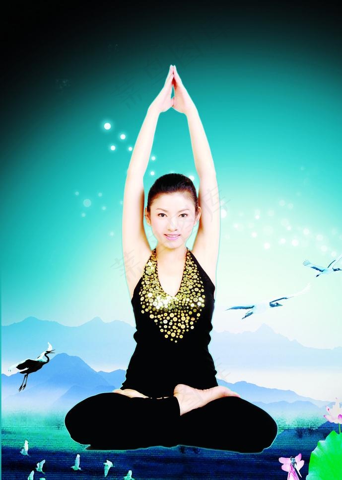 瑜珈海报图片(2598X3863(DPI:300))psd模版下载