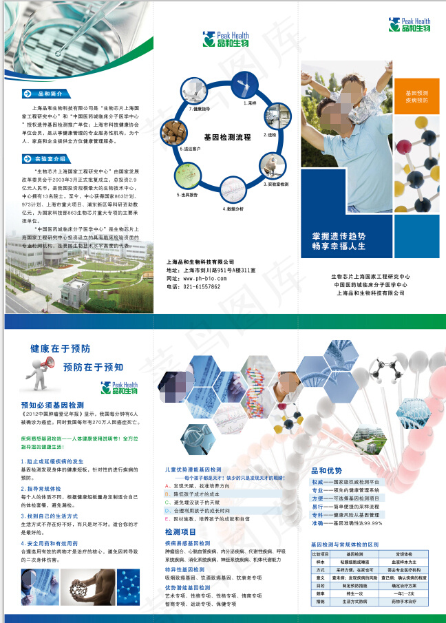 基因三折页eps,ai矢量模版下载