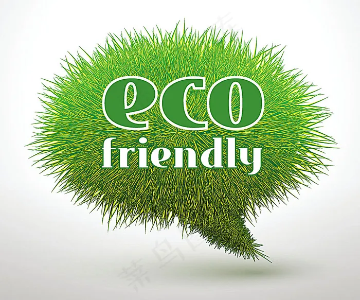 绿草对话框eps,ai矢量模版下载