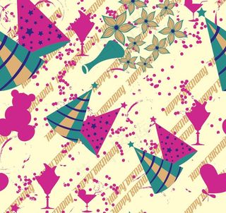 卡通生日帽子底纹背景图片