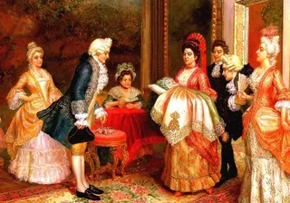 欧式宫廷人物油画图片