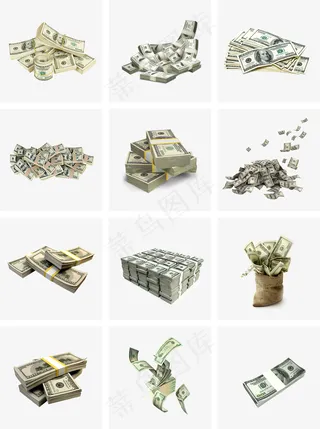 通用节日彩色真实风活动宣传美元PNG免抠装饰