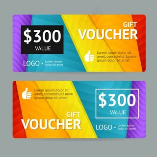 彩色时尚代金券