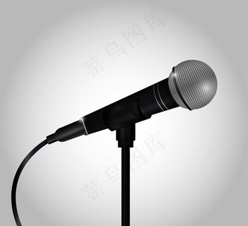 逼真话筒设计矢量素材