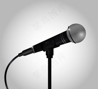 逼真话筒设计矢量素材