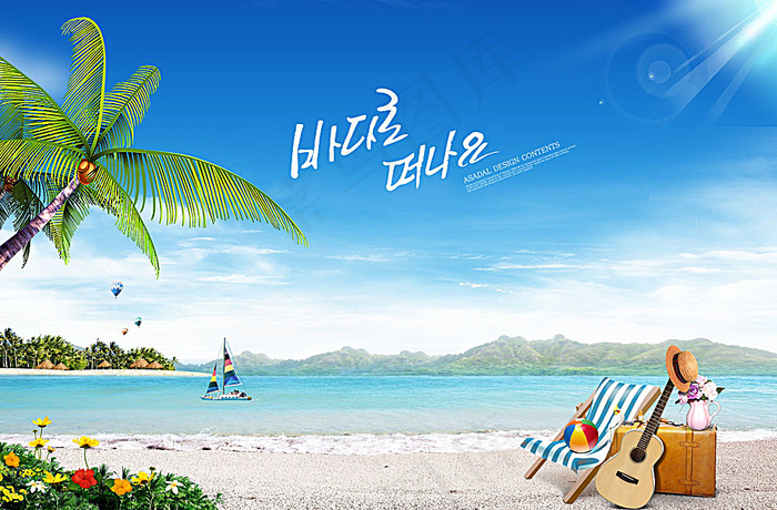 美丽夏季海滩风景